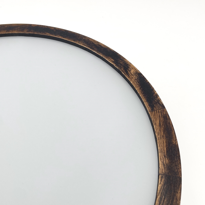 Stropní svítidlo OAK SMOKY 1xE27/15W/230V pr. 27,5 cm dub/tmavě hnědá