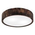 Stropní svítidlo OAK SMOKY 2xE27/15W/230V pr. 37,5 cm dub/tmavě hnědá