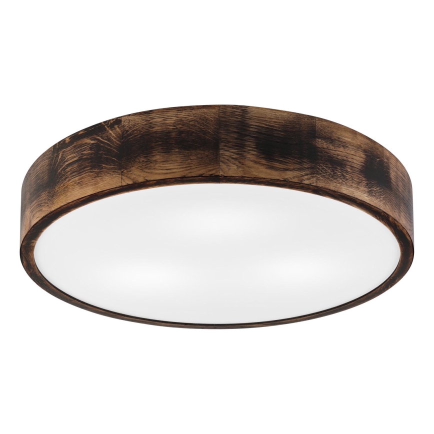 Stropní svítidlo OAK SMOKY 3xE27/15W/230V pr. 47,5 cm dub/tmavě hnědá
