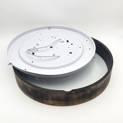 Stropní svítidlo OAK SMOKY 3xE27/15W/230V pr. 47,5 cm dub/tmavě hnědá