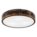 Stropní svítidlo OAK SMOKY 3xE27/15W/230V ø 47,5 cm dub/tmavě hnědá
