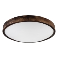 Stropní svítidlo OAK SMOKY SLIM 3xE27/15W/230V pr. 47 cm dub/tmavě hnědá