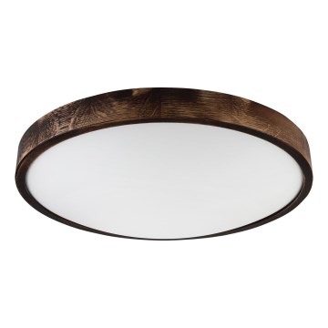 Stropní svítidlo OAK SMOKY SLIM 3xE27/15W/230V pr. 47 cm dub/tmavě hnědá