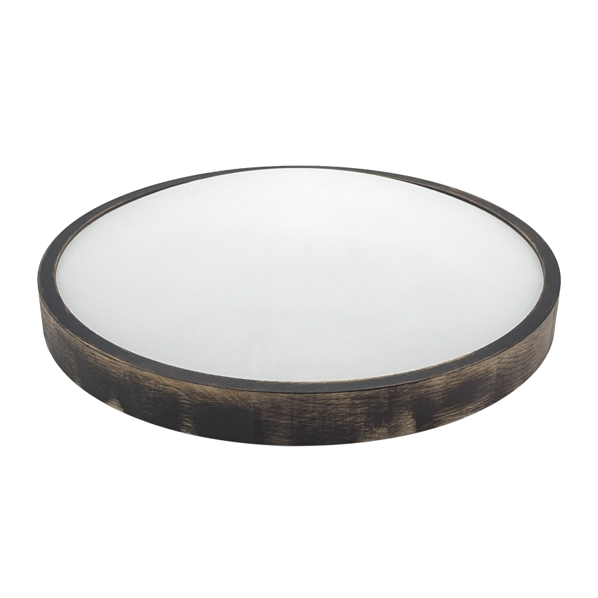 Stropní svítidlo OAK SMOKY SLIM 3xE27/15W/230V pr. 47 cm dub/tmavě hnědá