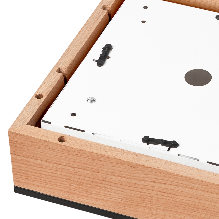 Stropní svítidlo OAK SQUARE 2xE27/15W/230V 31x31 cm dub/černá