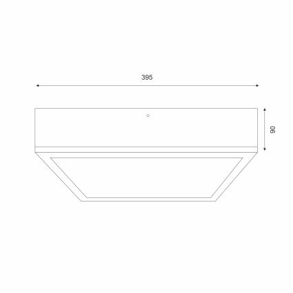 Stropní svítidlo OAK SQUARE 4xE27/15W/230V 39x39 cm dub/bílá