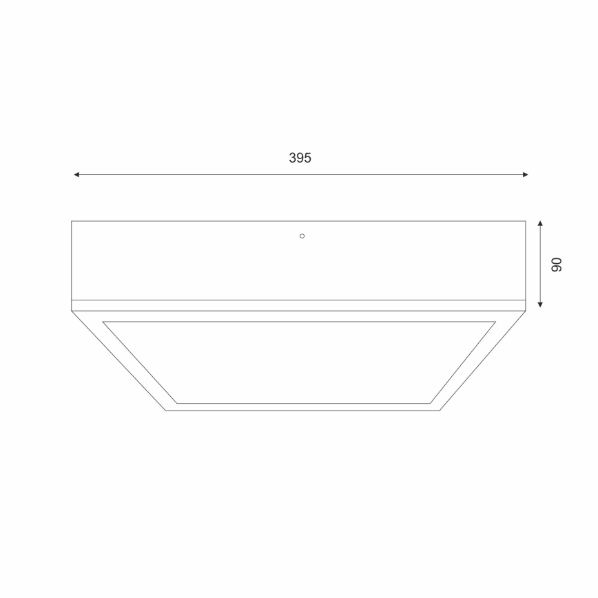 Stropní svítidlo OAK SQUARE 4xE27/15W/230V 39x39 cm dub/bílá