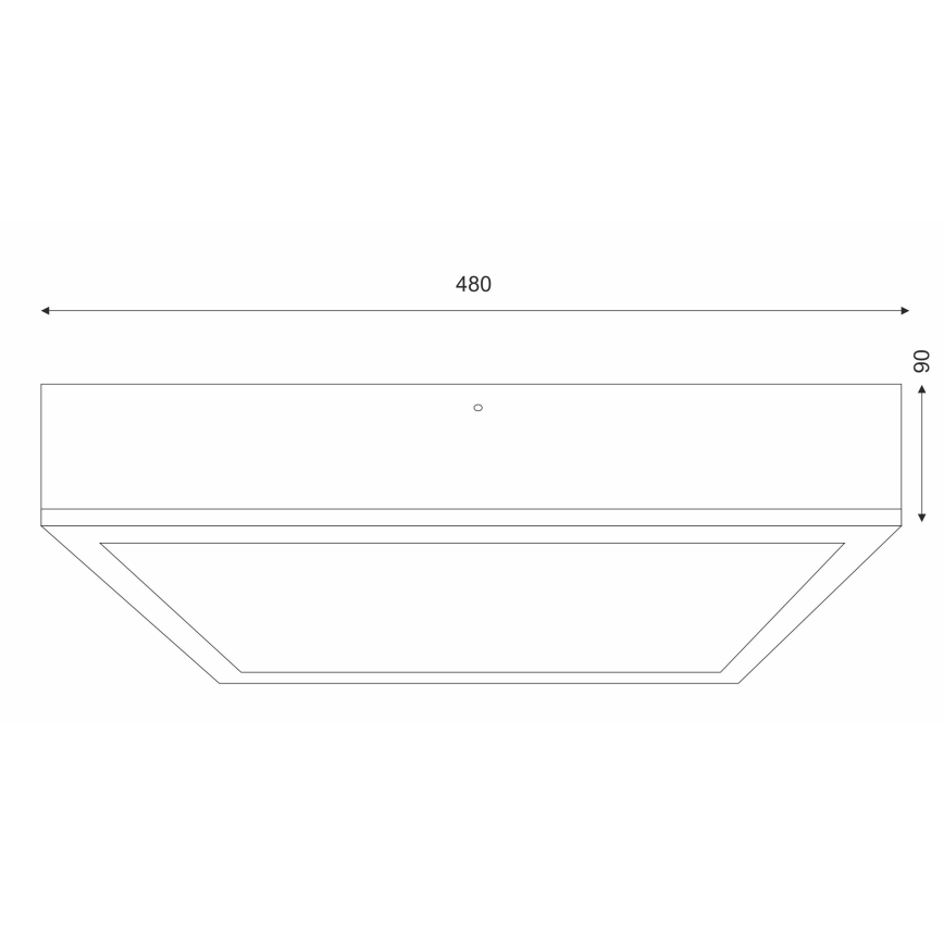 Stropní svítidlo OAK SQUARE 4xE27/15W/230V 48x48 cm dub/bílá