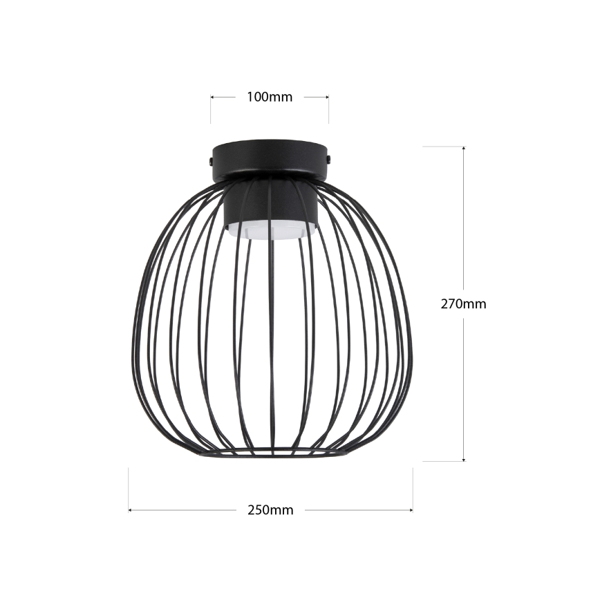 Stropní svítidlo OVELLA 1xGX53/10W/230V pr. 25 cm černá