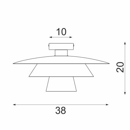 Stropní svítidlo PLATO 1xE27/15W/230V pr. 32 cm béžová/zlatá