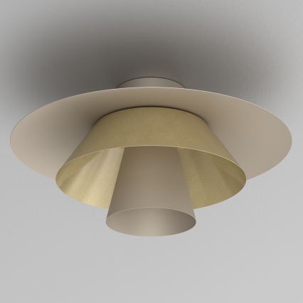 Stropní svítidlo PLATO 1xE27/15W/230V pr. 38 cm béžová/zlatá