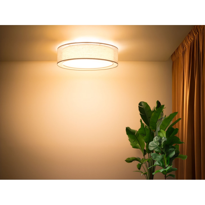 Stropní svítidlo PURO 2xE27/40W/230V pr. 50 cm béžová