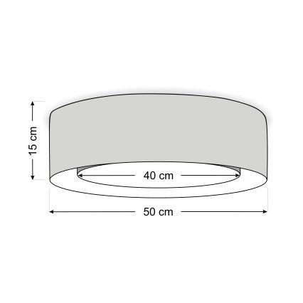 Stropní svítidlo PURO 2xE27/40W/230V pr. 50 cm béžová