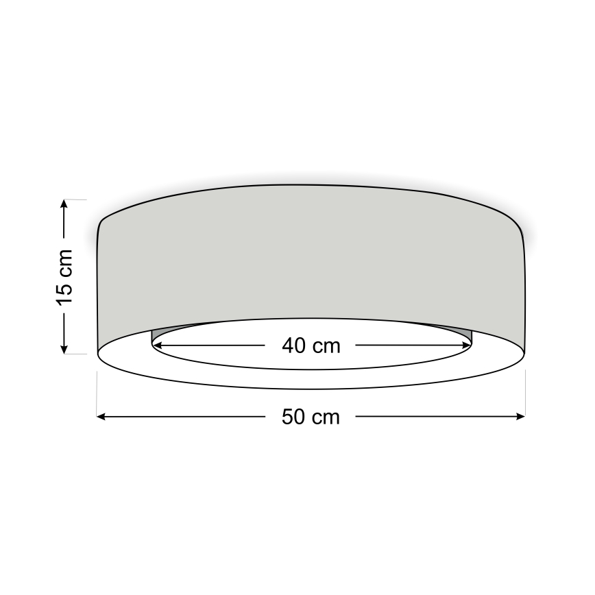 Stropní svítidlo PURO 2xE27/40W/230V pr. 50 cm béžová