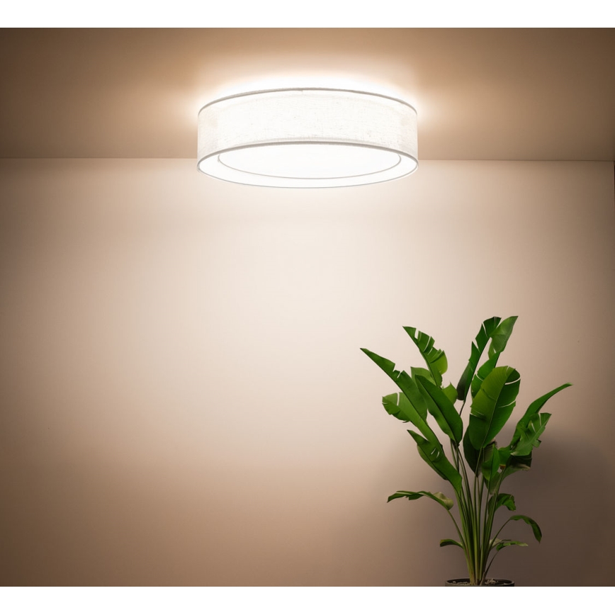 Stropní svítidlo PURO 2xE27/40W/230V pr. 50 cm bílá