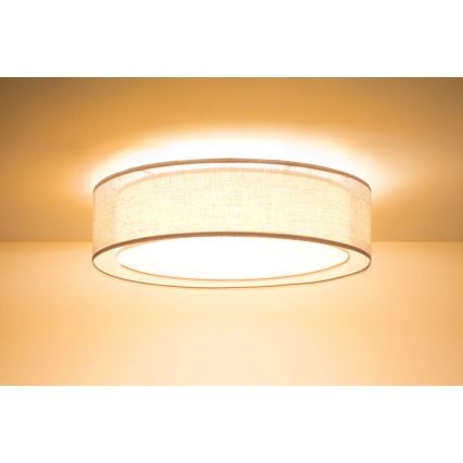 Stropní svítidlo PURO 2xE27/40W/230V pr. 60 cm béžová