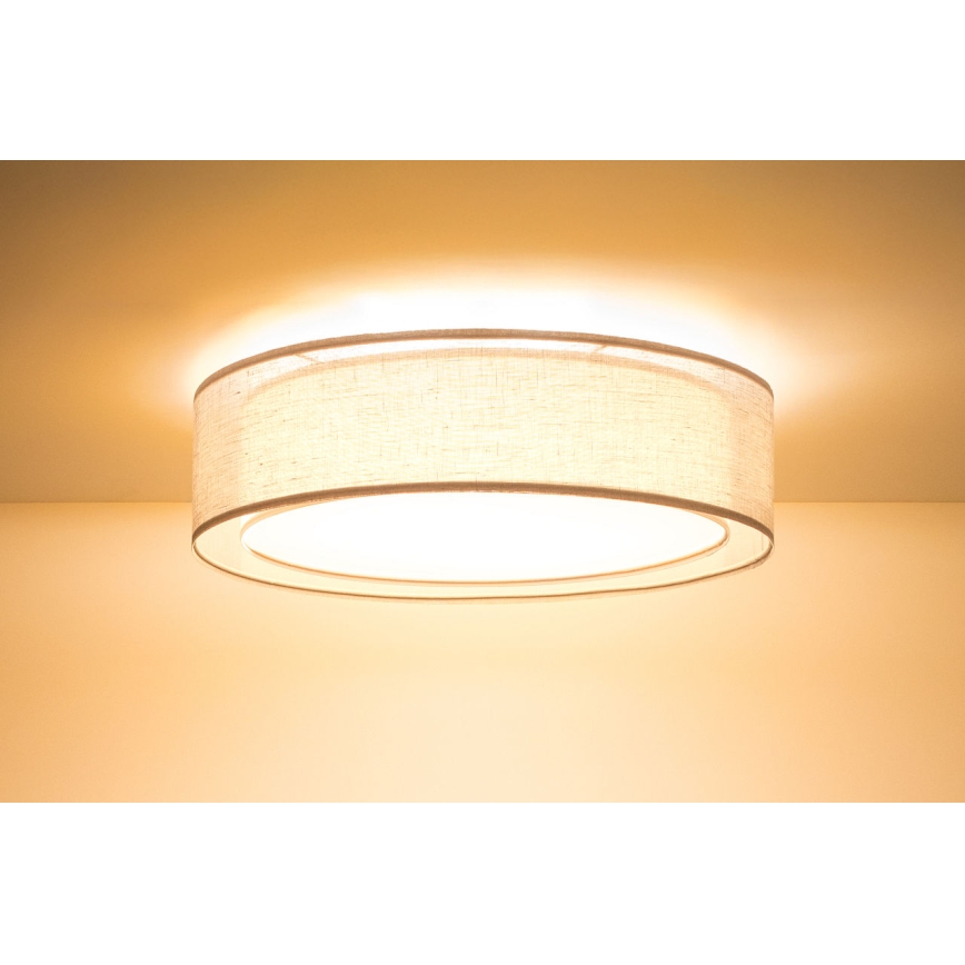 Stropní svítidlo PURO 2xE27/40W/230V pr. 60 cm béžová