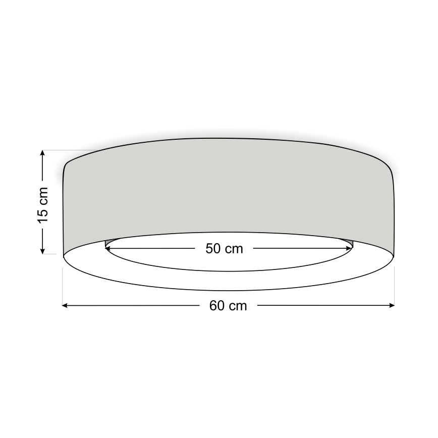 Stropní svítidlo PURO 2xE27/40W/230V pr. 60 cm bílá