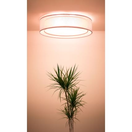 Stropní svítidlo PURO 2xE27/40W/230V pr. 60 cm růžová