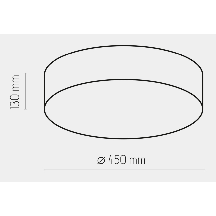 Stropní svítidlo RONDO 4xE27/15W/230V pr. 45 cm černá