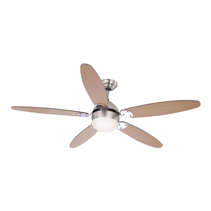 Stropní svítidlo s ventilátorem LEVIAN 1xE14/60W/230V buk