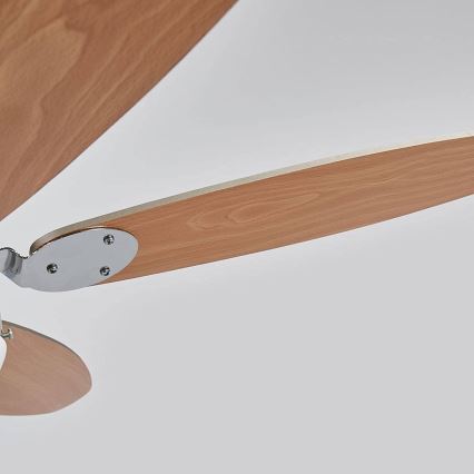 Stropní svítidlo s ventilátorem LEVIAN 1xE14/60W/230V buk