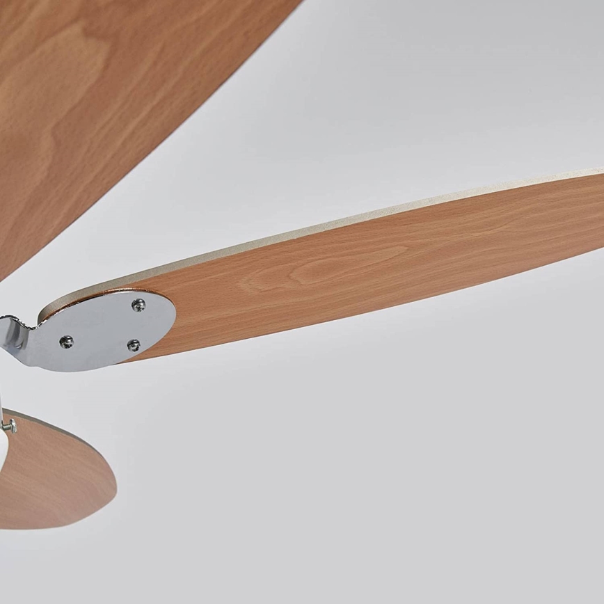Stropní svítidlo s ventilátorem LEVIAN 1xE14/60W/230V buk