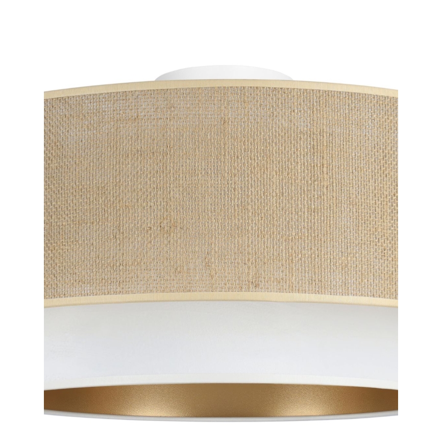 Stropní svítidlo SARTA 1xE27/60W/230V pr. 45 cm bílá/juta