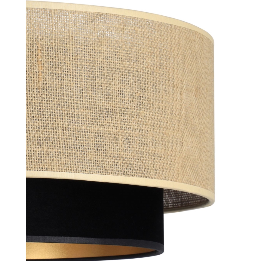 Stropní svítidlo SARTA 1xE27/60W/230V pr. 45 cm černá/juta