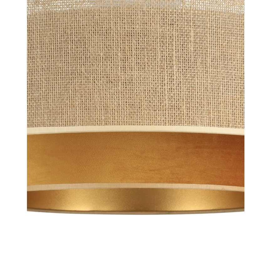 Stropní svítidlo SARTA 1xE27/60W/230V pr. 45 cm měděná/juta