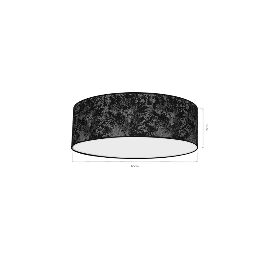 Stropní svítidlo SATINO 3xE27/60W/230V černá/šedá