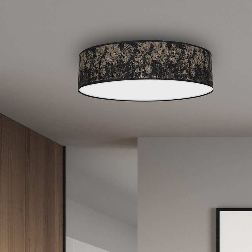 Stropní svítidlo SATINO 3xE27/60W/230V černá/zlatá