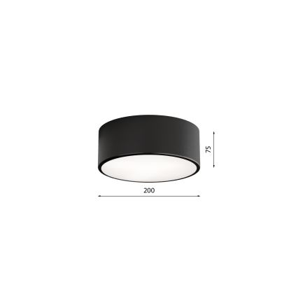 Stropní svítidlo se senzorem CLEO 1xE27/40W/230V pr. 20 cm černá