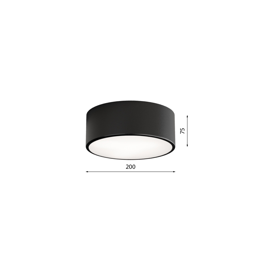 Stropní svítidlo se senzorem CLEO 1xE27/40W/230V pr. 20 cm černá