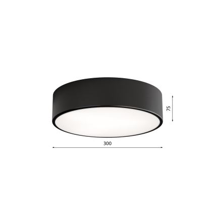 Stropní svítidlo se senzorem CLEO 2xE27/24W/230V pr. 30 cm černá
