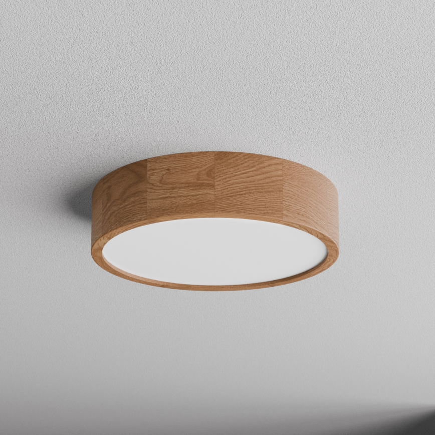 Stropní svítidlo se senzorem CLEO 3xE27/24W/230V pr. 37,5 cm dub