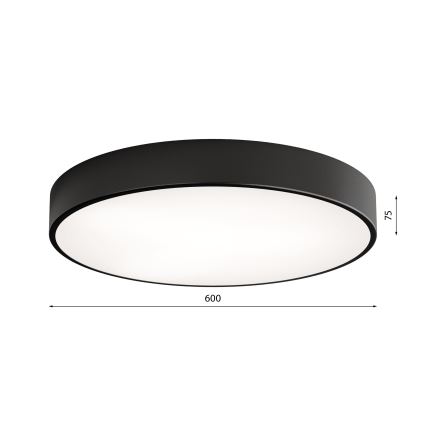 Stropní svítidlo se senzorem CLEO 5xE27/24W/230V pr. 60 cm černá