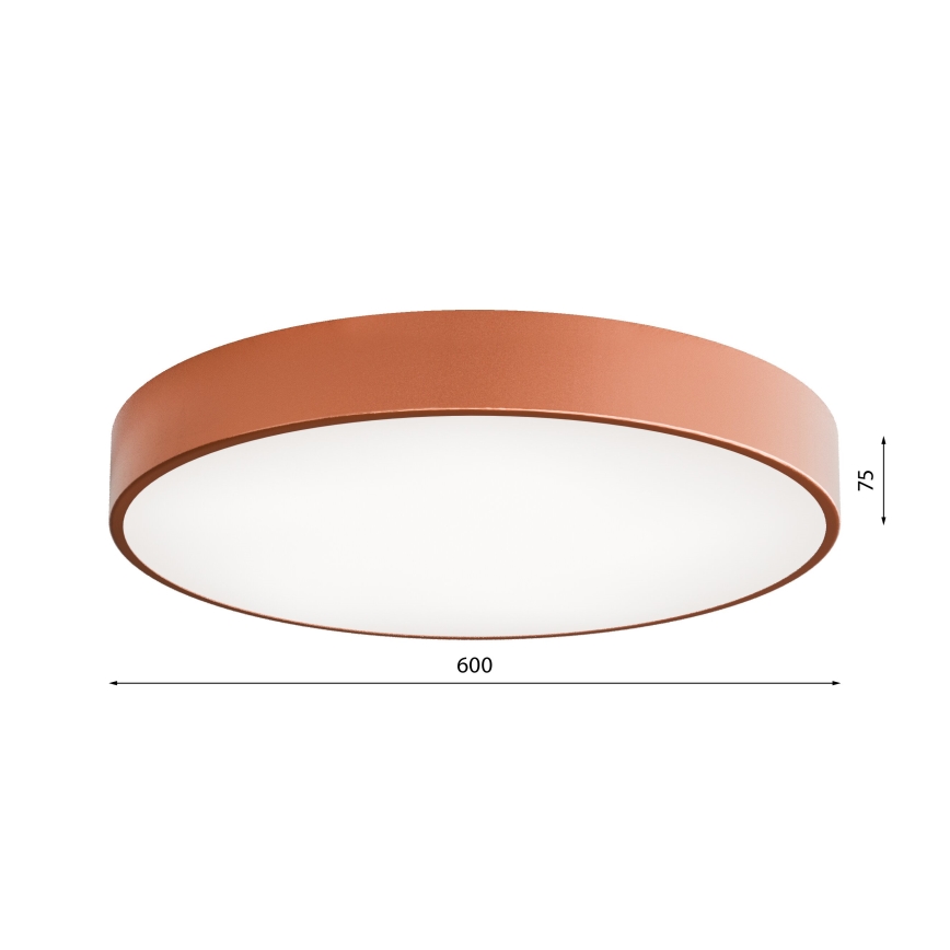 Stropní svítidlo se senzorem CLEO 5xE27/24W/230V pr. 60 cm měděná