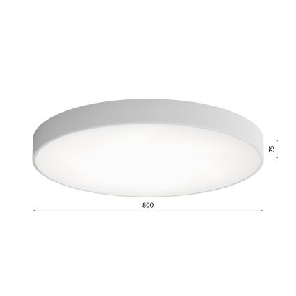 Stropní svítidlo se senzorem CLEO 6xE27/24W/230V pr. 80 cm šedá