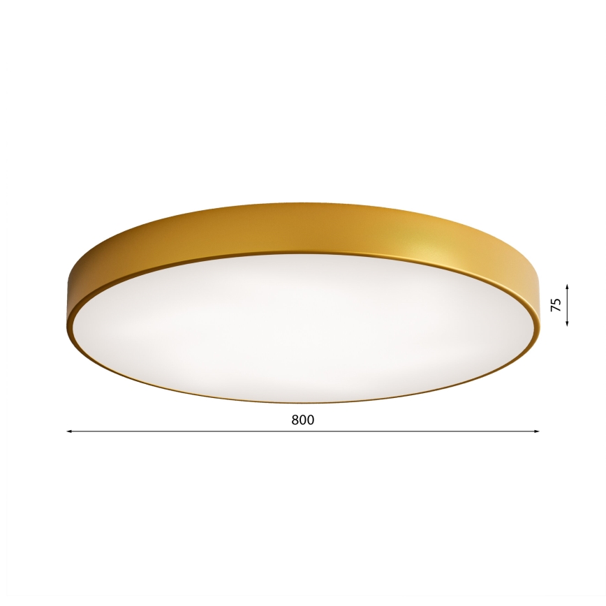 Stropní svítidlo se senzorem CLEO 6xE27/24W/230V pr. 80 cm zlatá