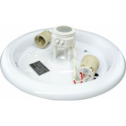 Stropní svítidlo se senzorem pohybu a soumraku MANA 2xE27/40W/230V pr. 30 cm bílá