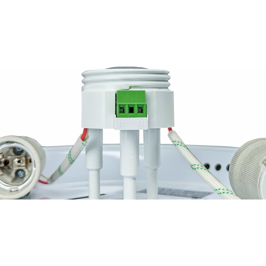 Stropní svítidlo se senzorem pohybu a soumraku MANA 2xE27/40W/230V pr. 30 cm bílá