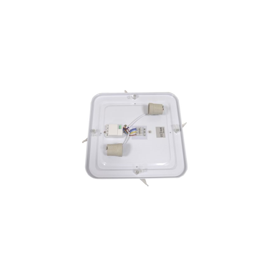 Stropní svítidlo se senzorem WILTON 2xE27/60W/230V 33x33 cm antracit