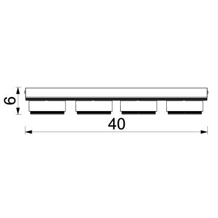 Stropní svítidlo SEMA 4xGX53/15W/230V černá/hnědá/dub