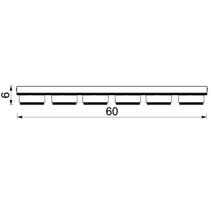 Stropní svítidlo SEMA 6xGX53/15W/230V černá/hnědá/dub