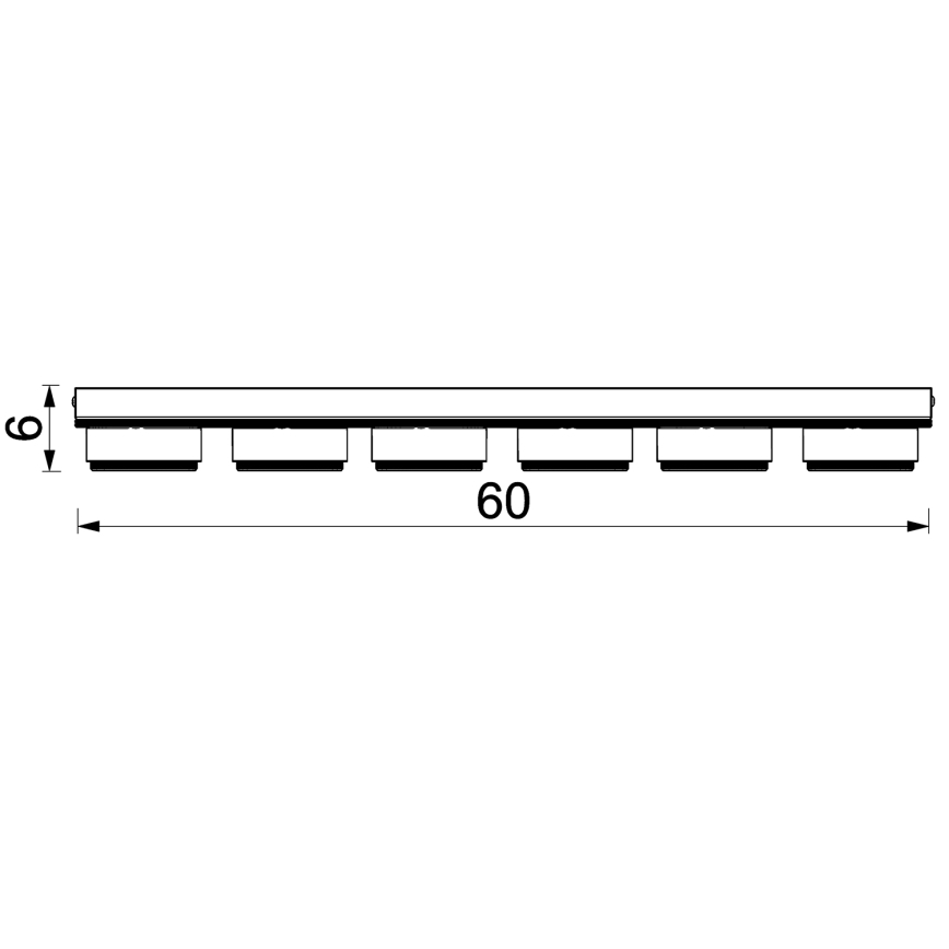 Stropní svítidlo SEMA 6xGX53/15W/230V černá/hnědá/dub