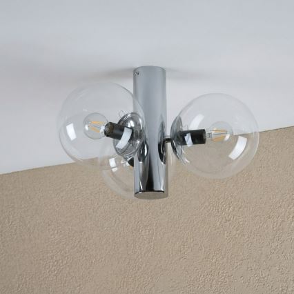 Stropní svítidlo SFERIO 3xE14/5W/230V lesklý chrom/čirá