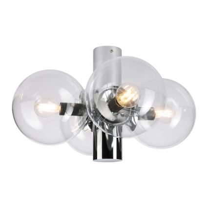 Stropní svítidlo SFERIO 4xE14/5W/230V lesklý chrom/čirá