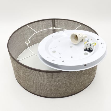 Stropní svítidlo SIRJA 1xE27/15W/230V pr. 35 cm hnědá