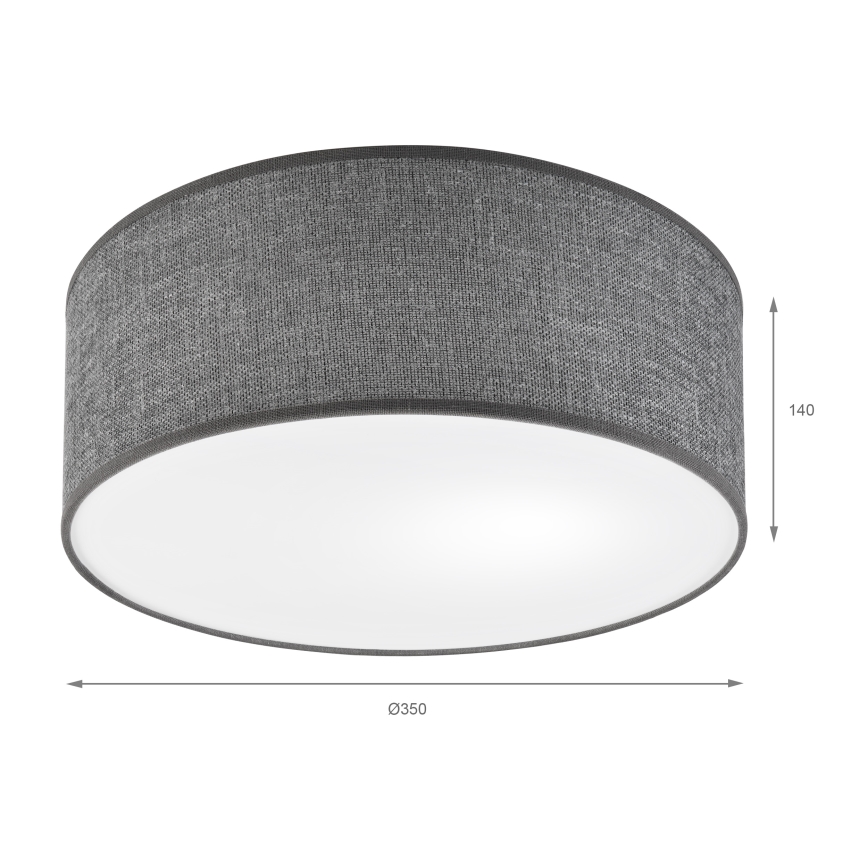 Stropní svítidlo SIRJA 1xE27/15W/230V pr. 35 cm šedá